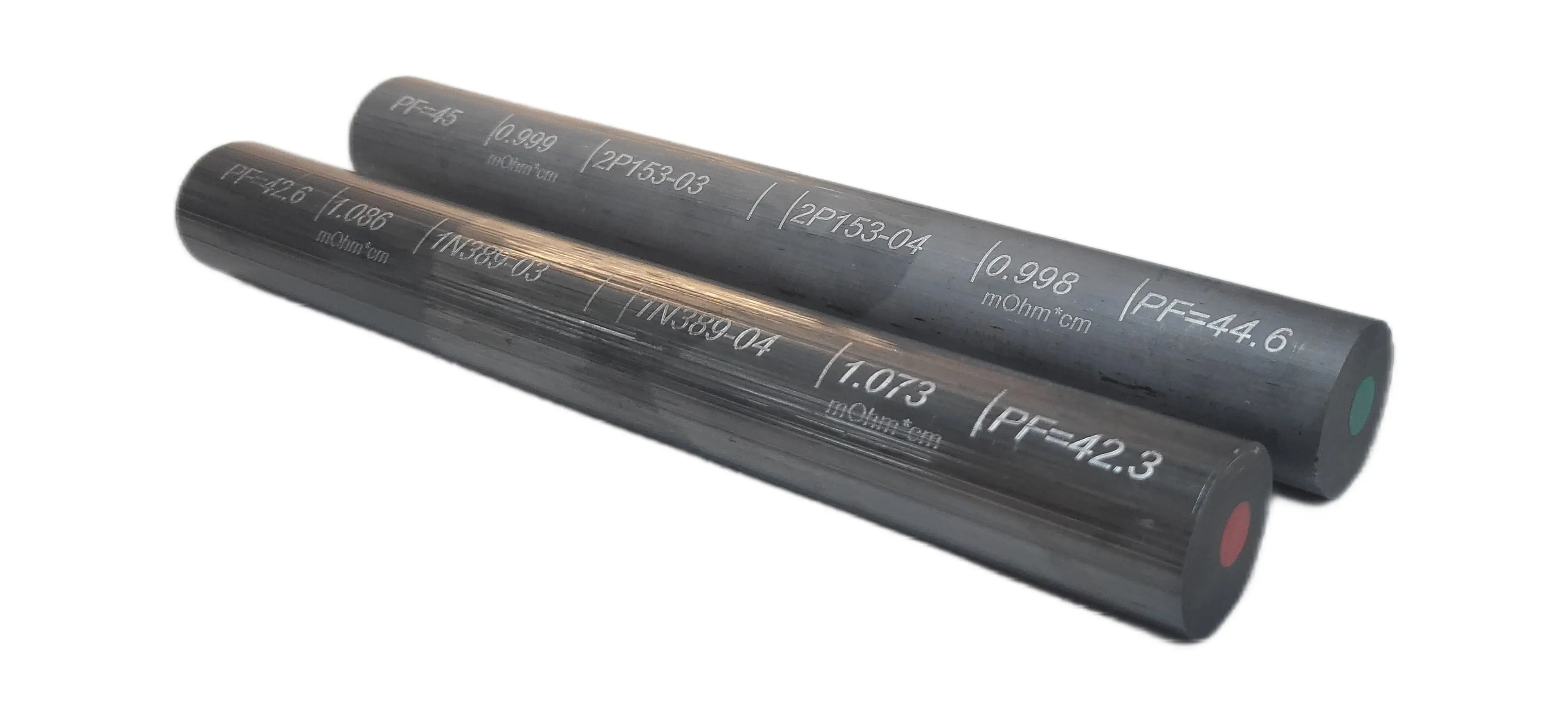 Thermoelectric rods with markings